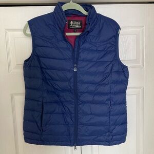 Blue down feather puffer Vest